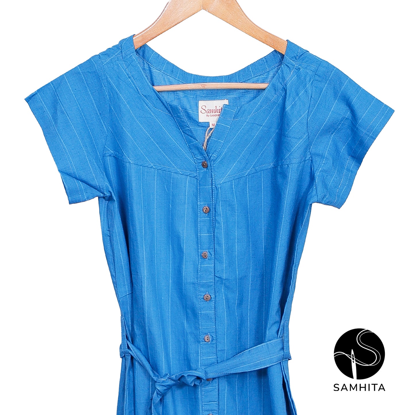 Cobalt Blue Stripped Jumpsuit (WJP701B)