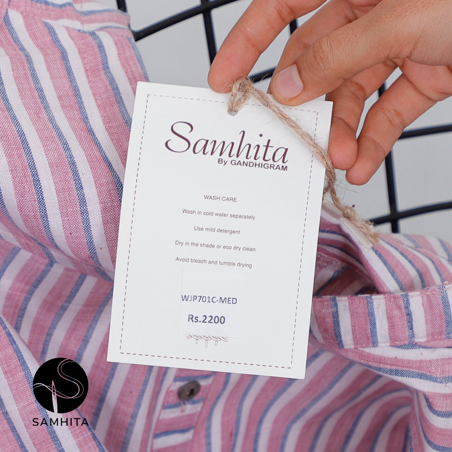 Pink-White-Blue Stripes Jumpsuit (WJP701C)