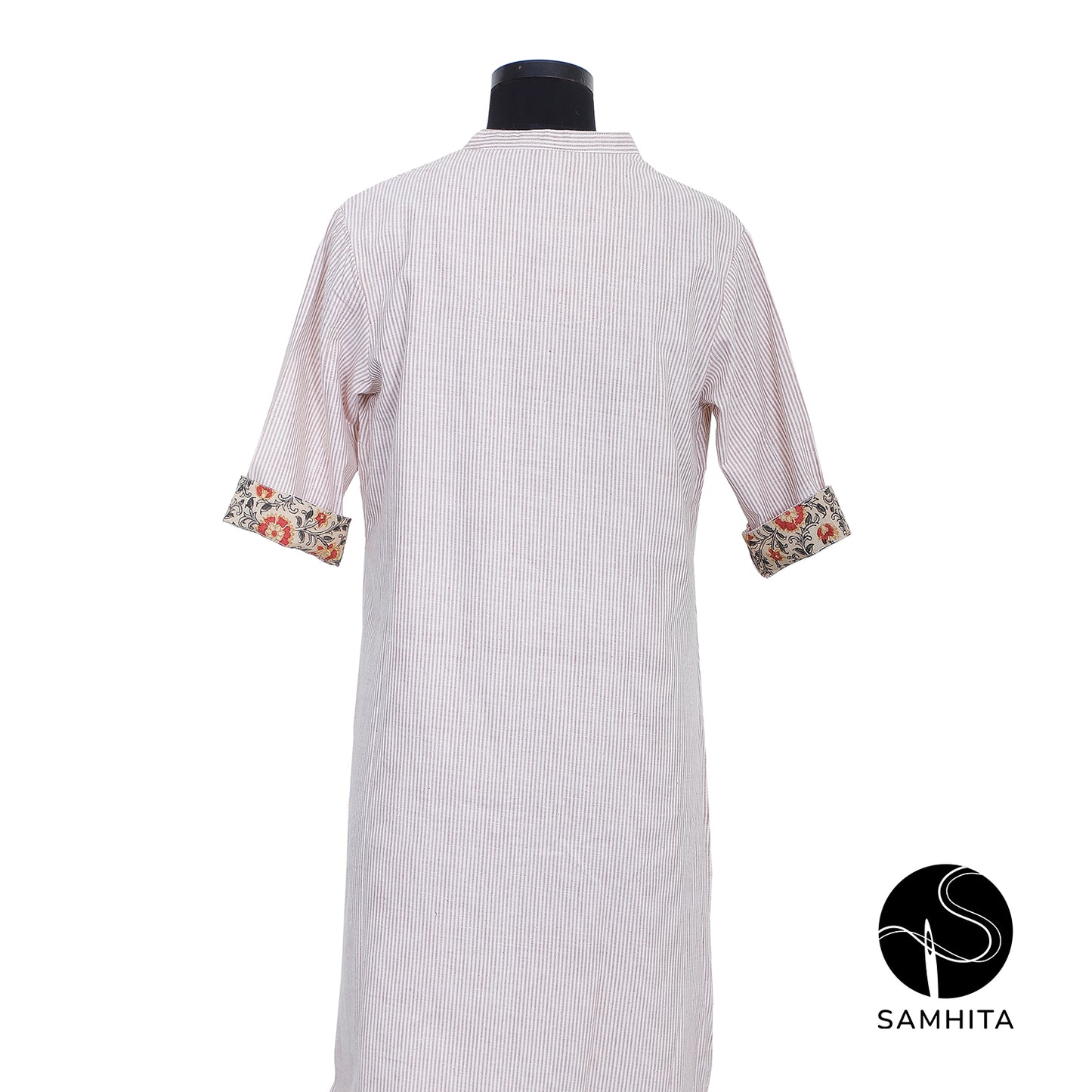 Kora and Light Brown Stripes Dress (WK102C)