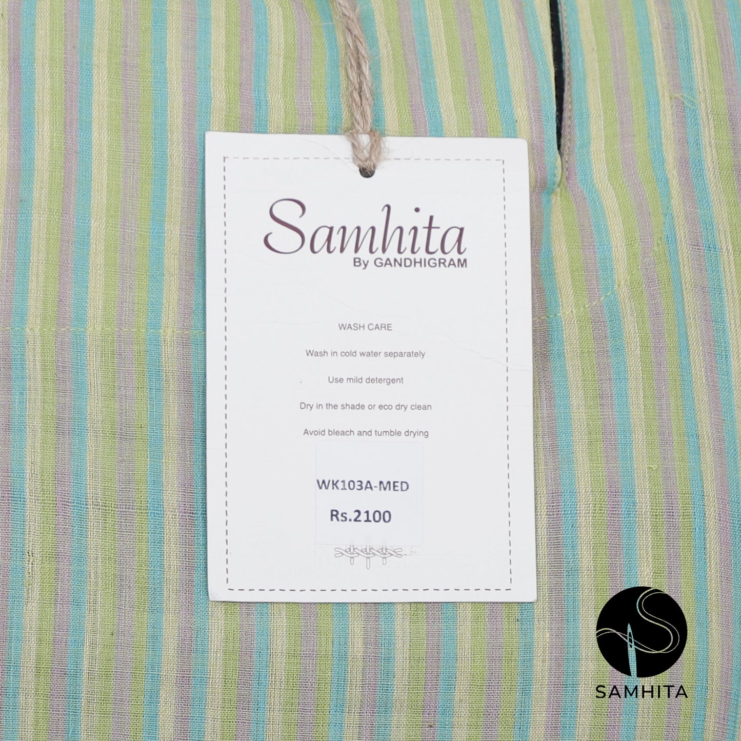 Pastel Gress Dress with Stripes (WK103A)