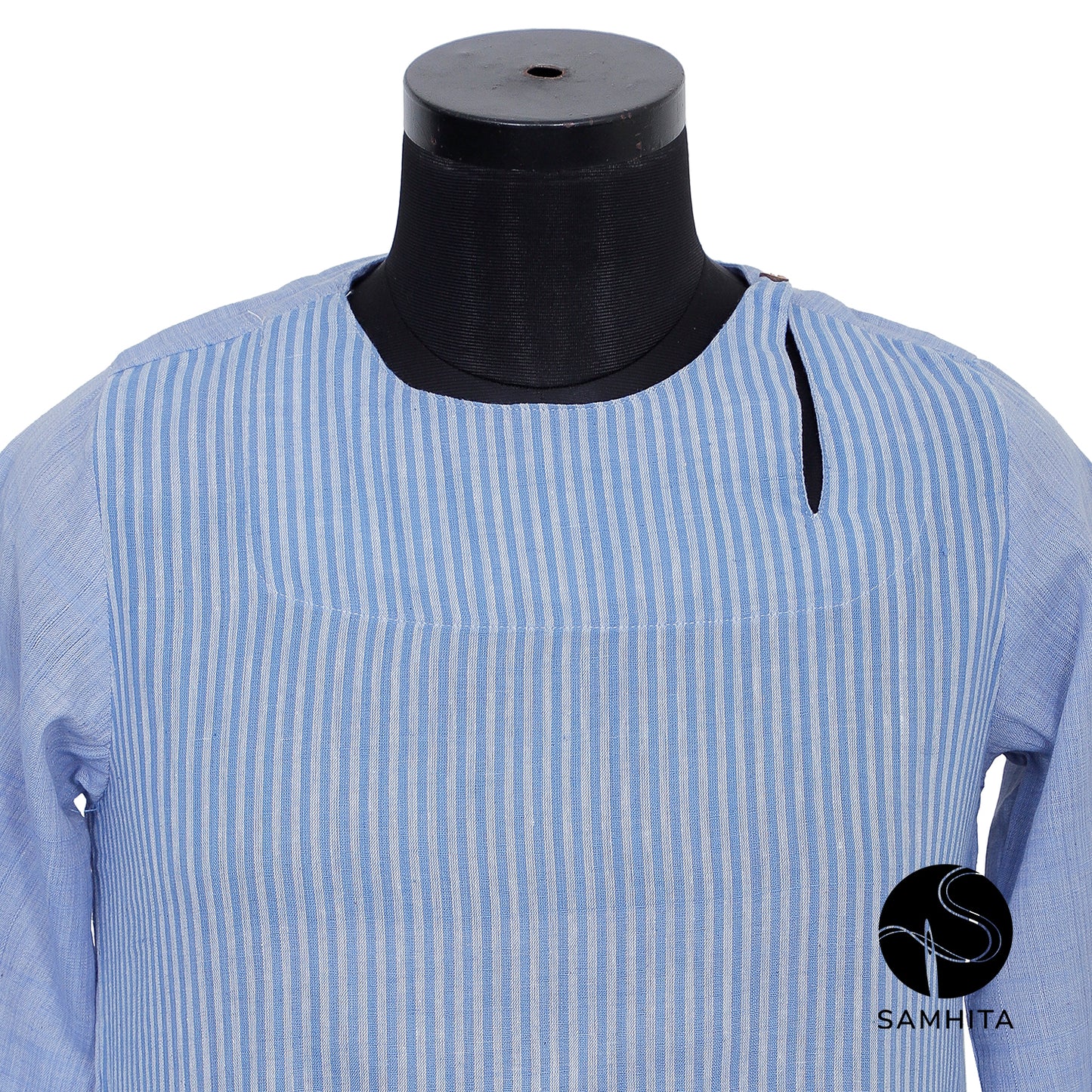 Pastel Violet Dress with Stripes (WK103B)