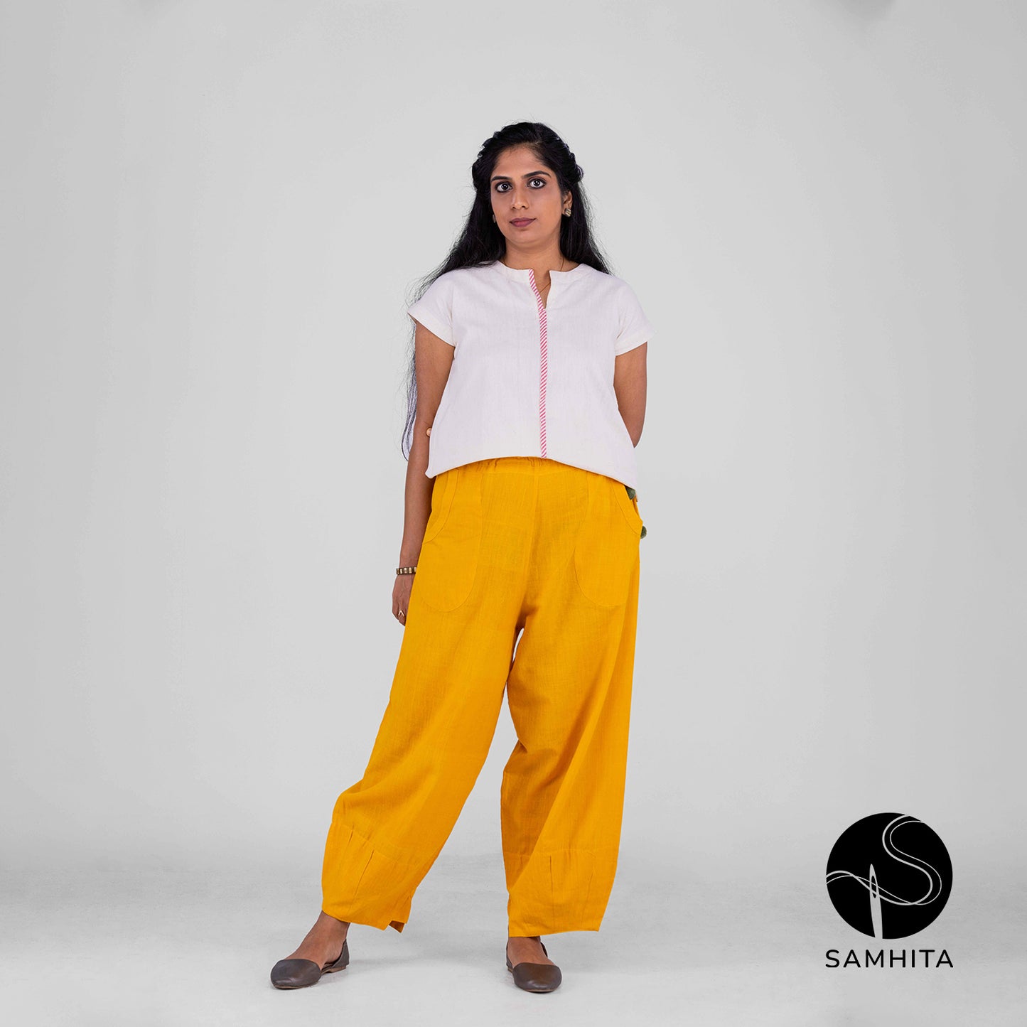 Yellow roomy kora pants (Copy) (WP802C)