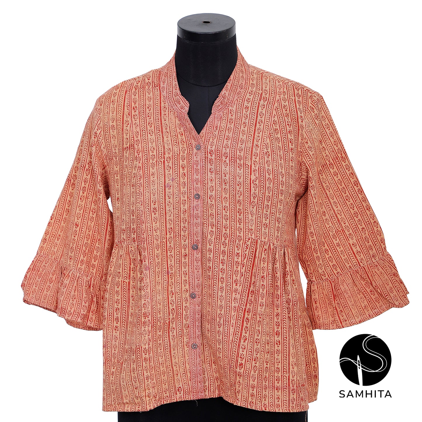 Block-printed short top (WT202B)