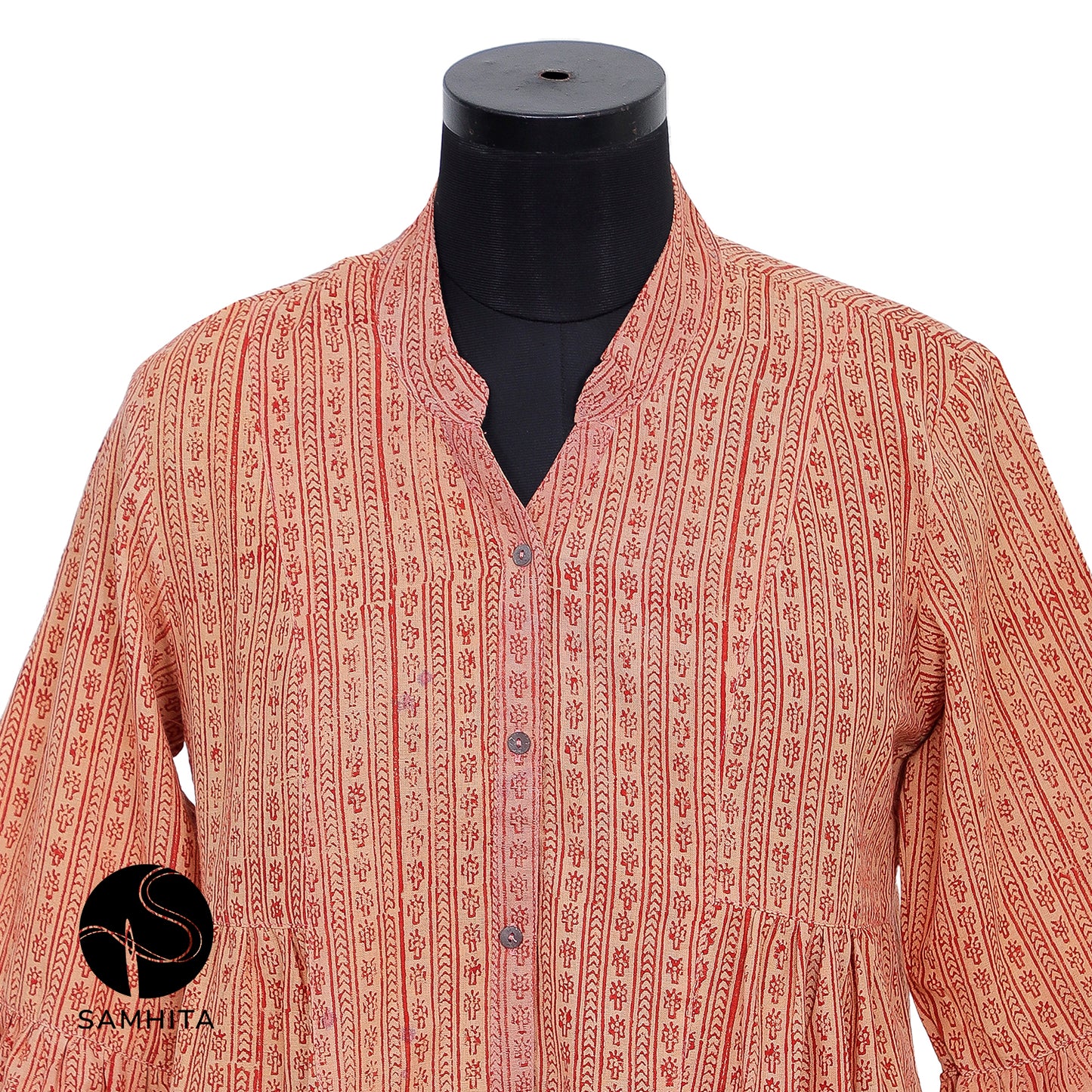 Block-printed short top (WT202B)