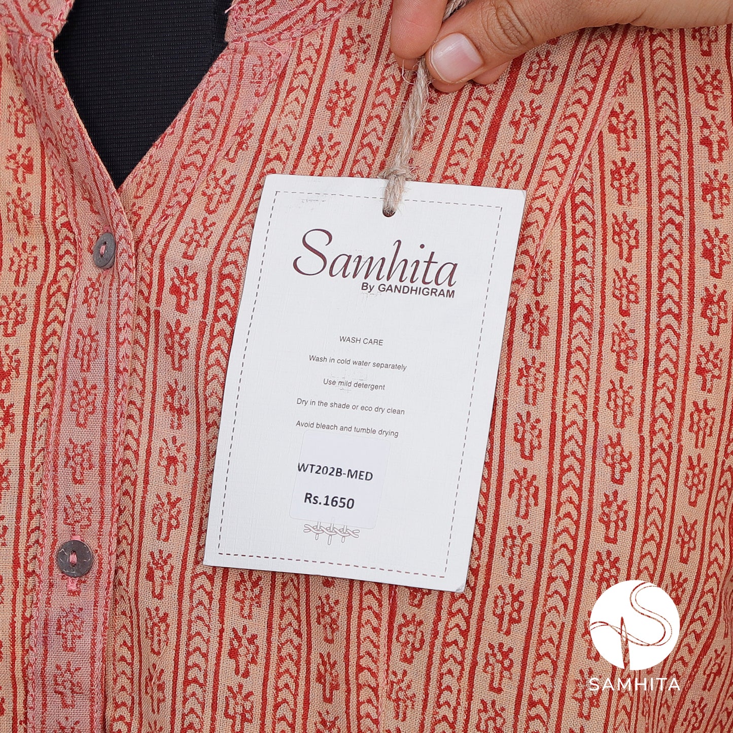 Block-printed short top (WT202B)