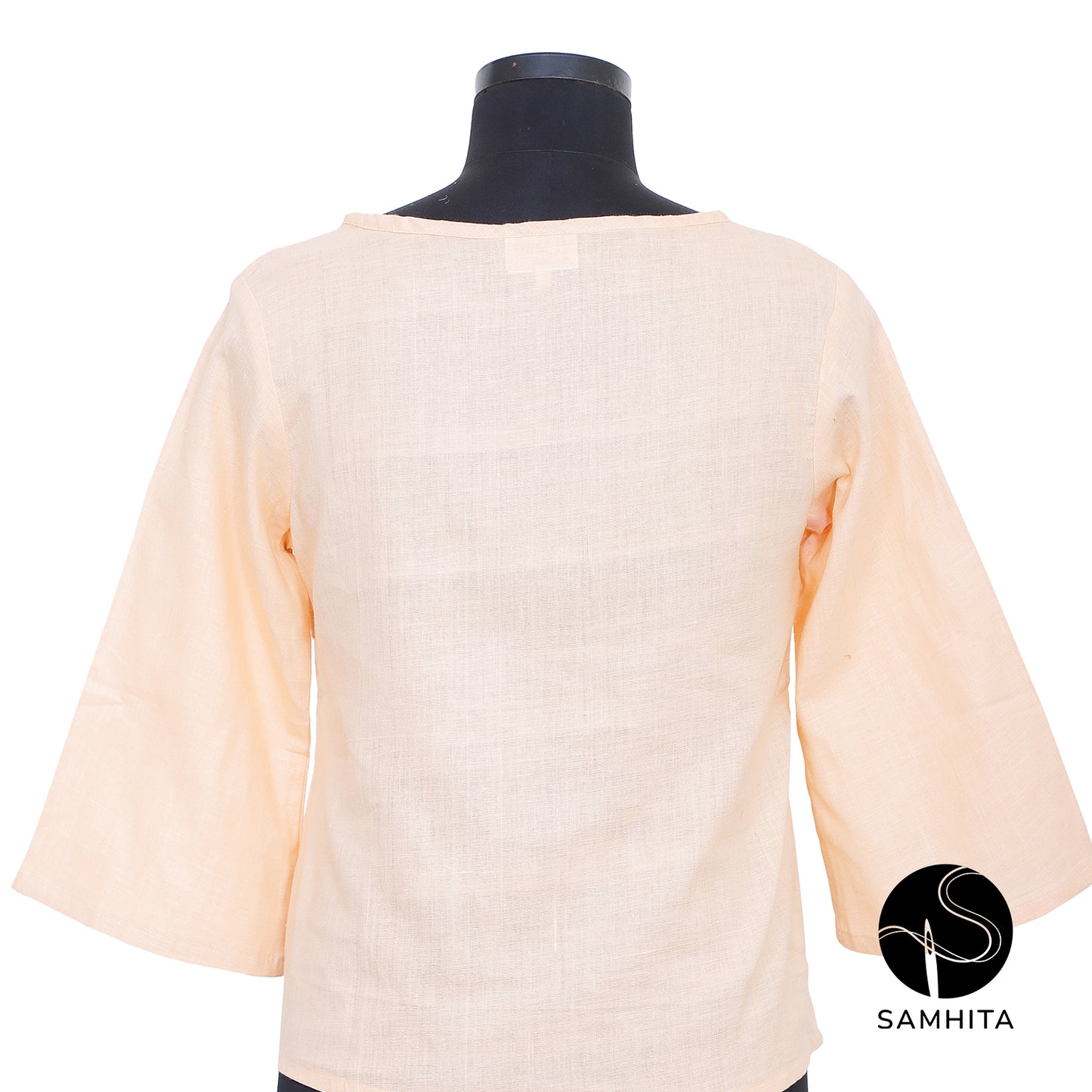 Cream colour round neck with delicate pin-tuck details (WT206D)