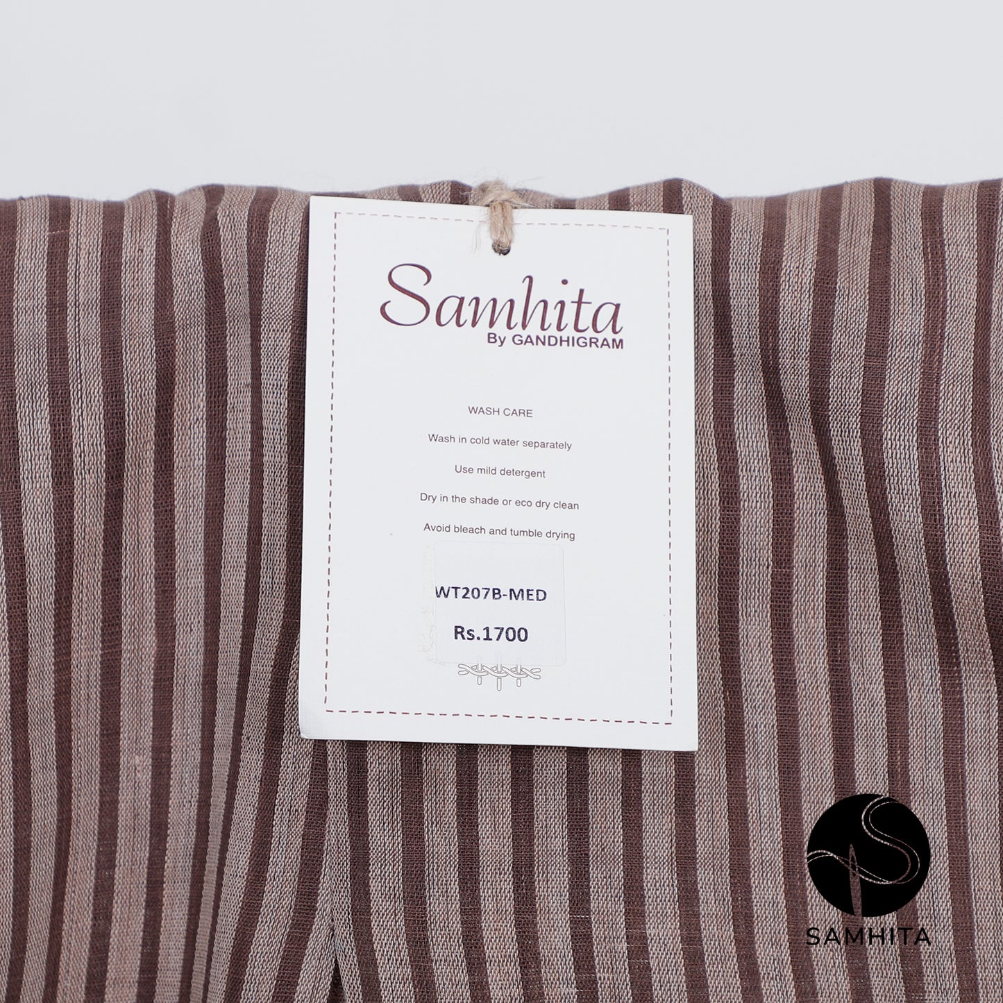 Warm brown striped tunic Kurta (WT207B)