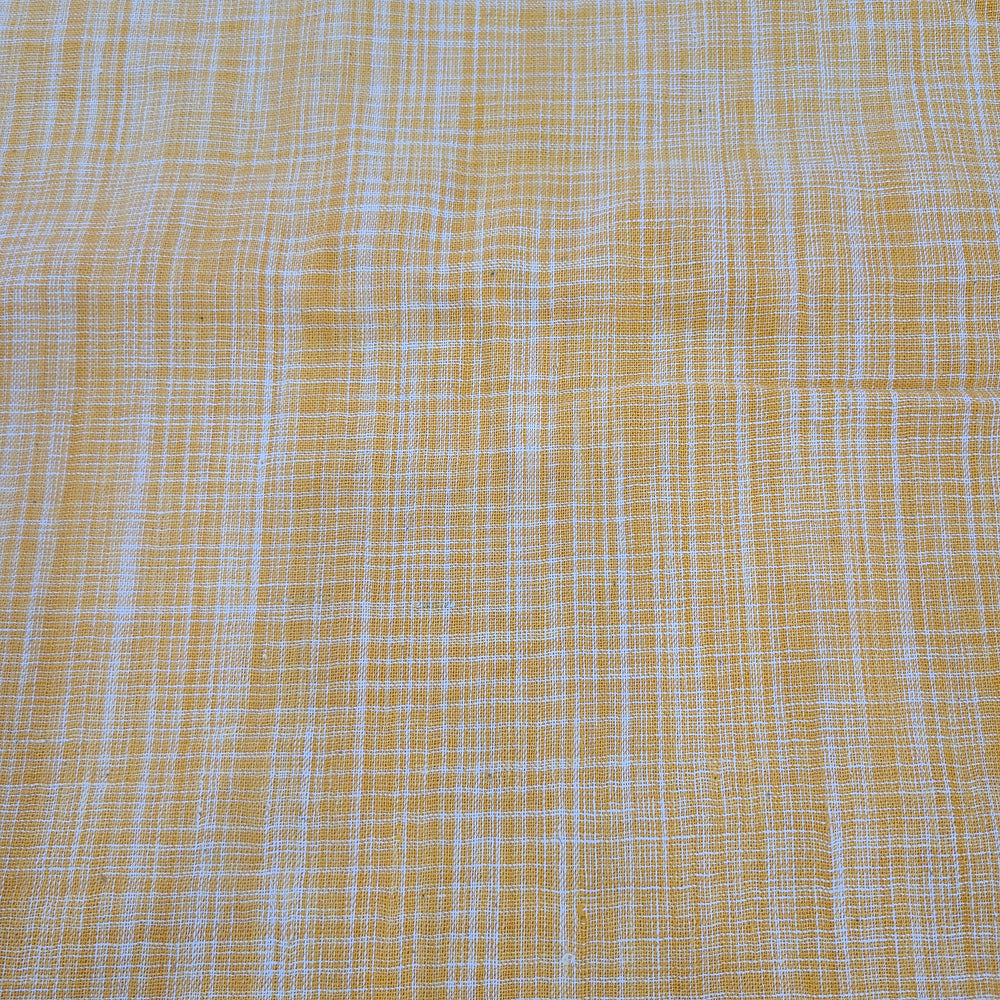 Gandhigram Khadi Fabric in Yellow FF color Azo-free Dyes GKKC5201 (2m)