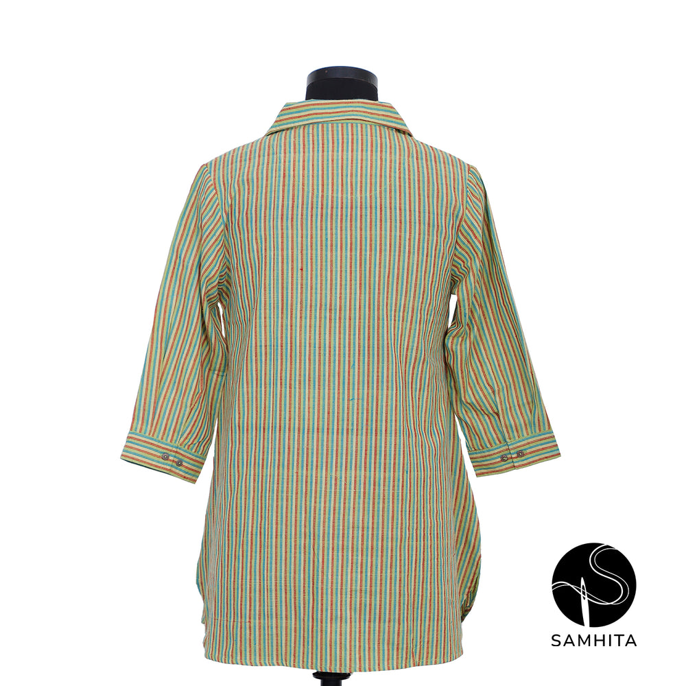 
                  
                    Red-Green-Blue Strips Kurta (WD303B)
                  
                
