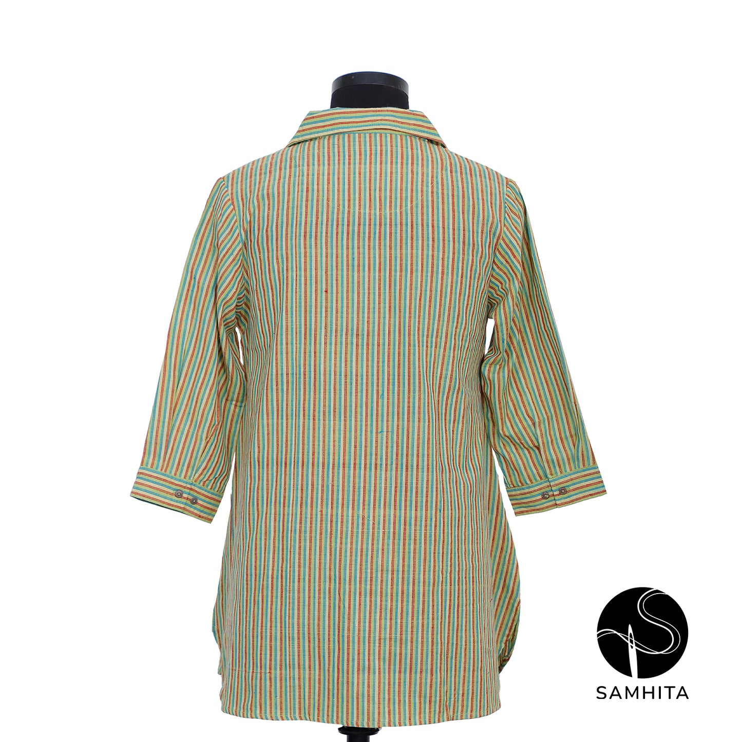 
                  
                    Red-Green-Blue Strips Kurta (WD303B)
                  
                