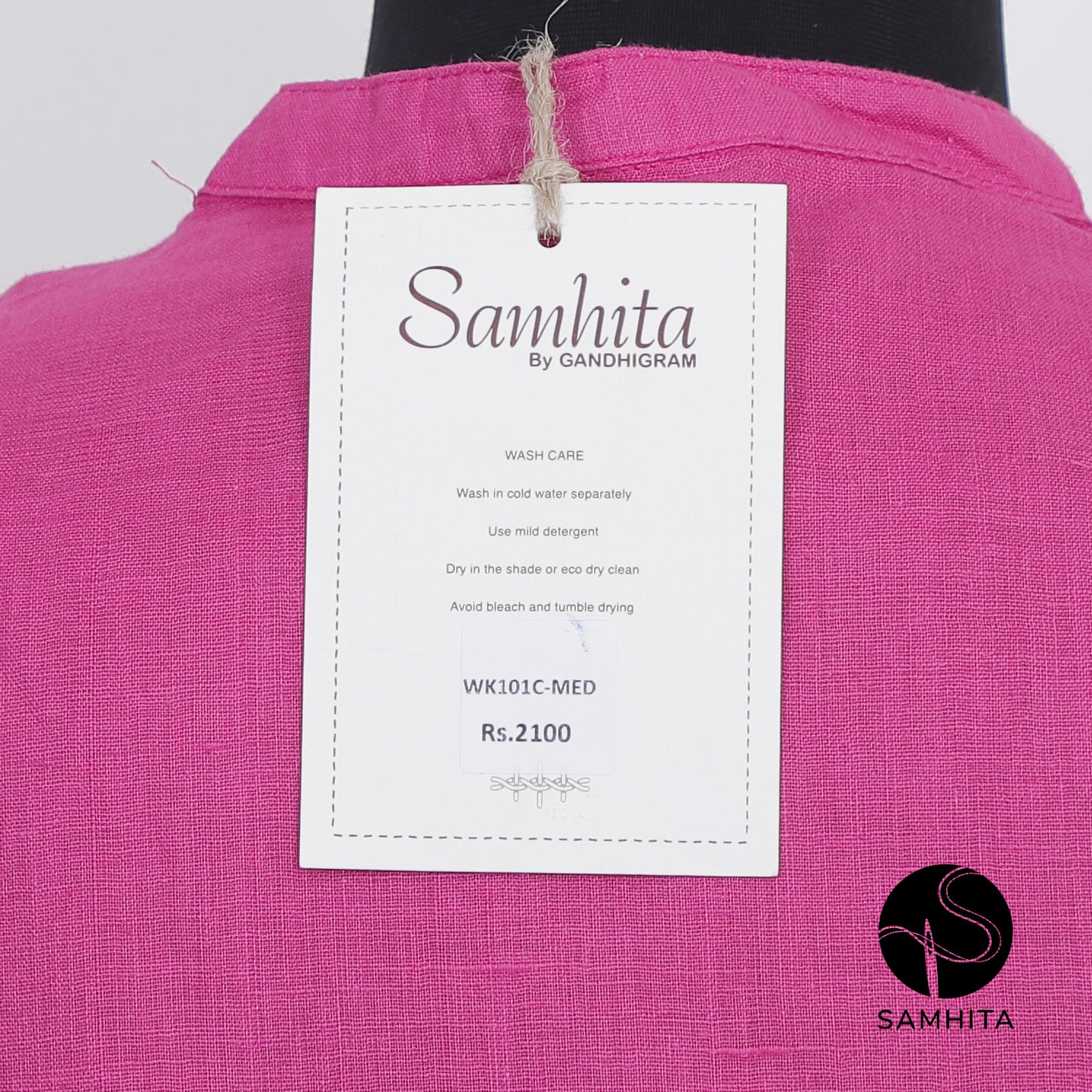 
                  
                    Front button-down Mandarin collar Pink dress (WK101C)
                  
                