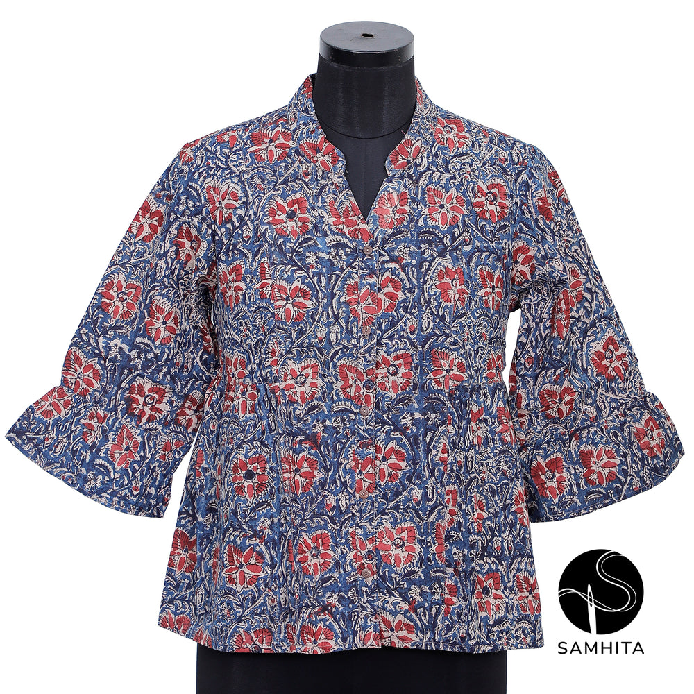 Kalamkari patterns in blues and reds (WT202C)