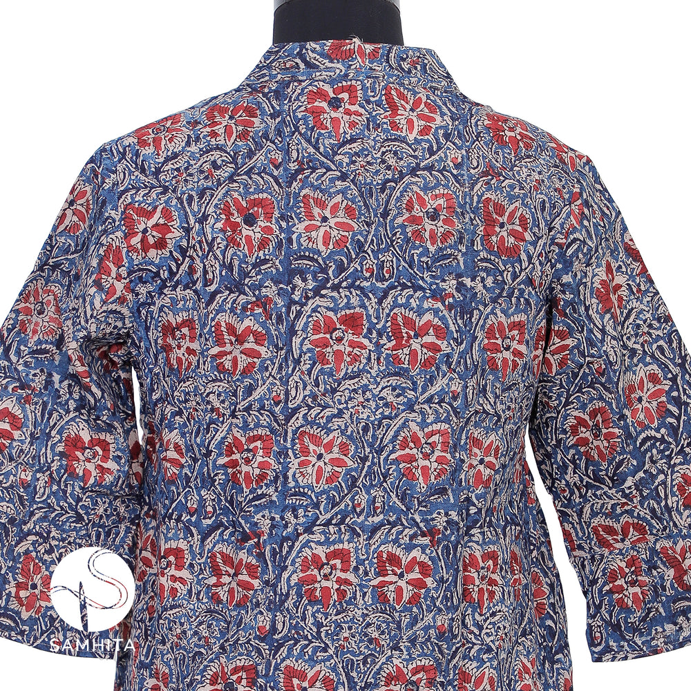 Kalamkari patterns in blues and reds (WT202C)