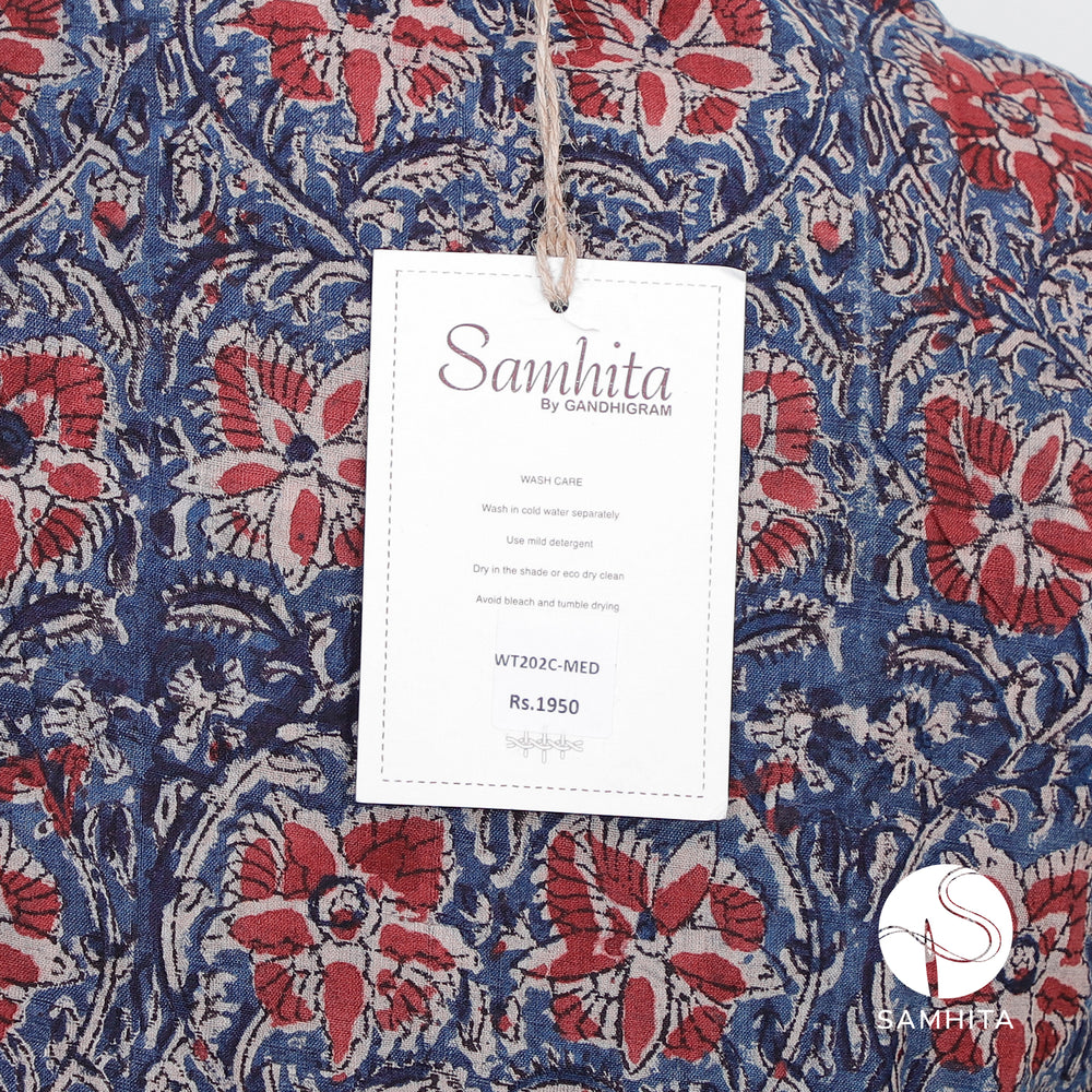 Kalamkari patterns in blues and reds (WT202C)