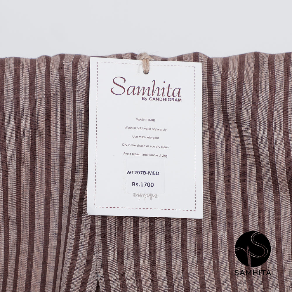 
                  
                    Warm brown striped tunic Kurta (WT207B)
                  
                