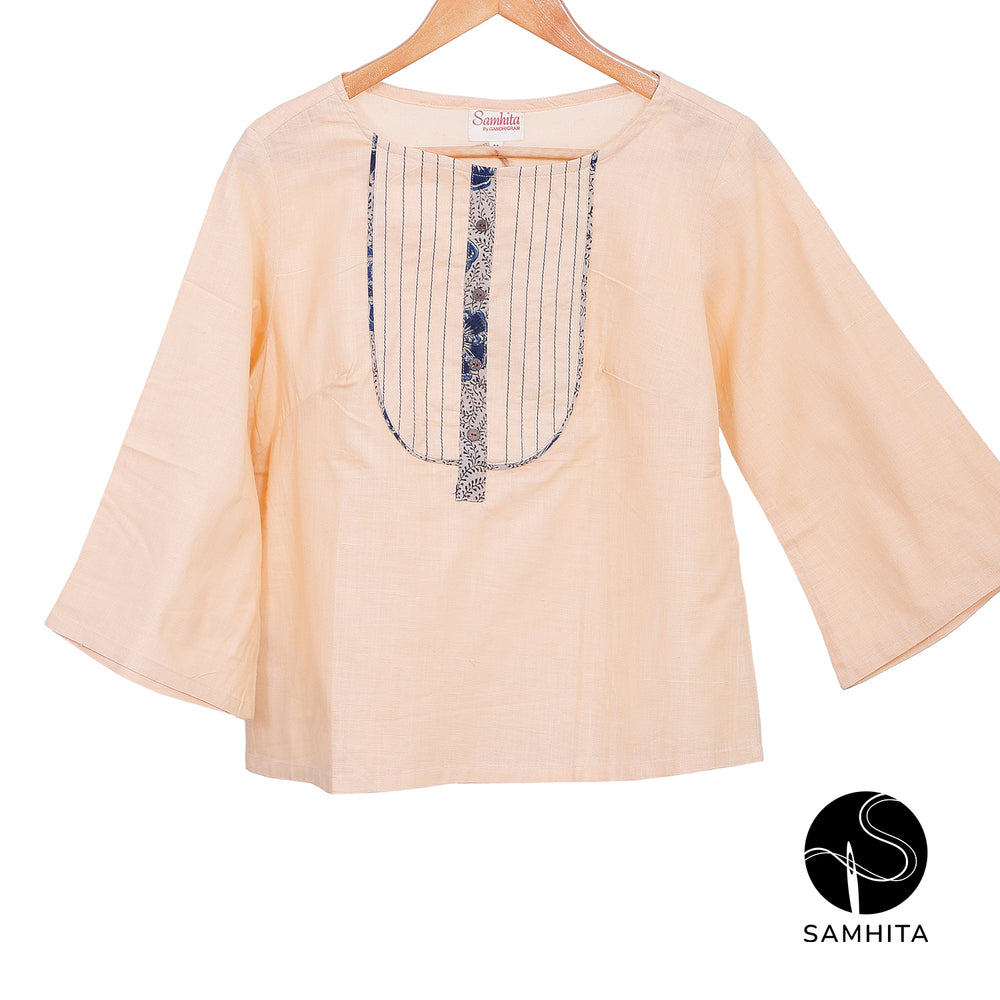 
                  
                    Cream Top with clean yoke detail (WT211B)
                  
                