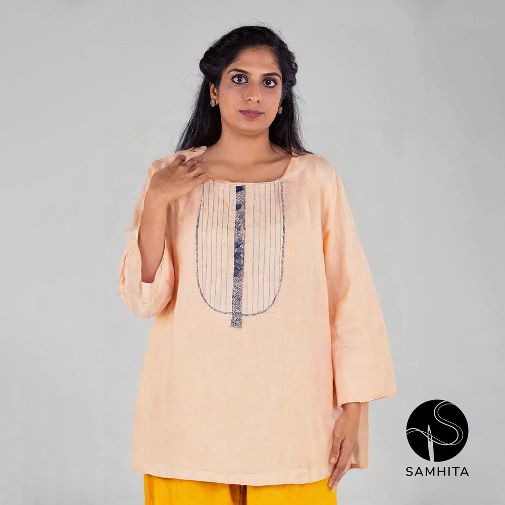 Cream Top with clean yoke detail (WT211B)