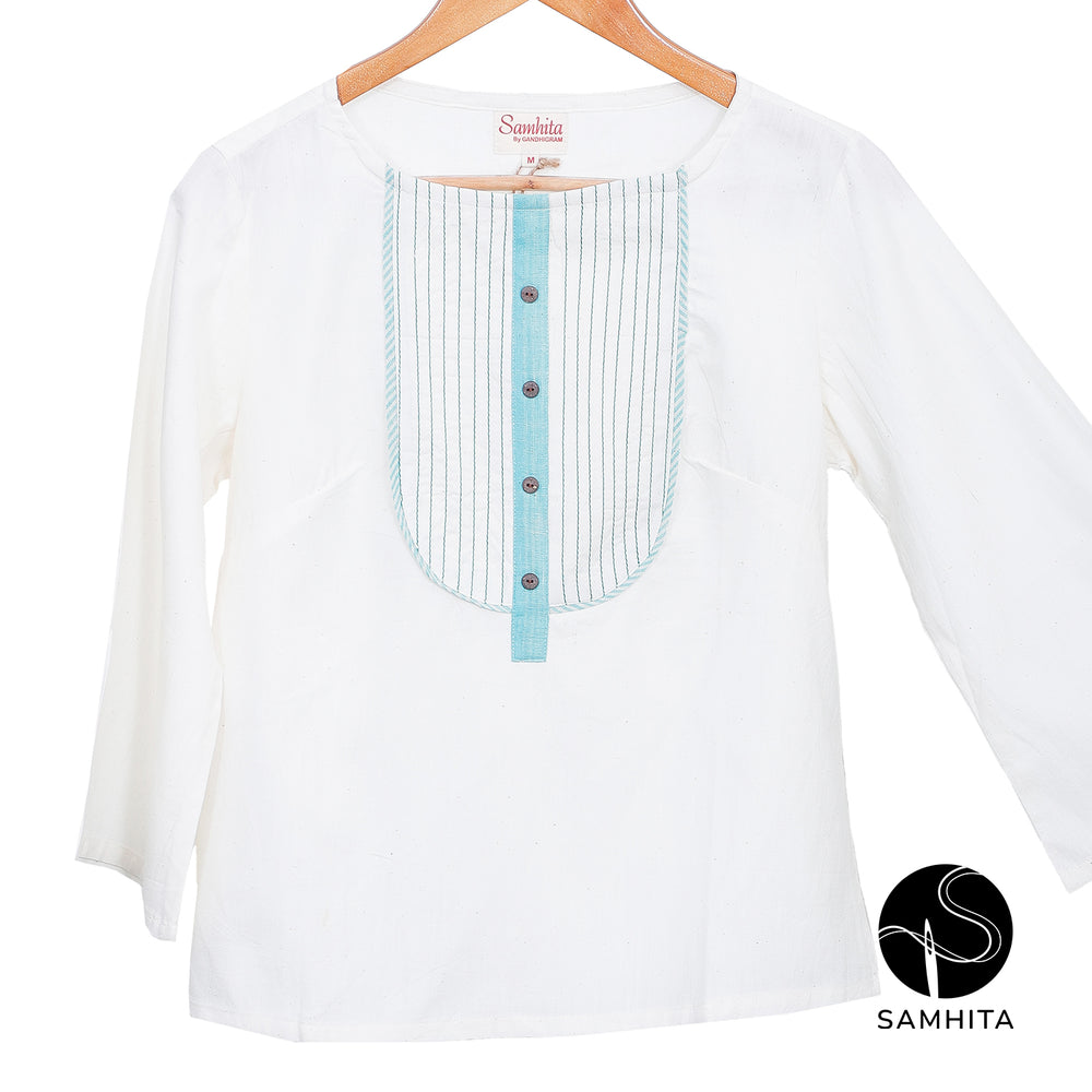 
                  
                    White Short Top with yoke detail (WT211E)
                  
                