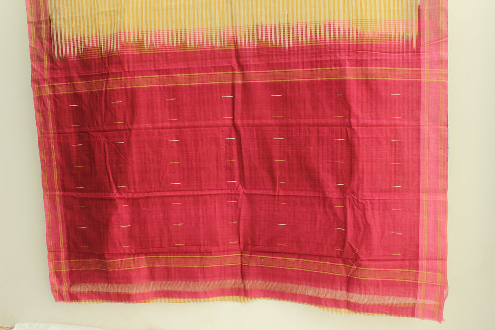 
                  
                    Gandhigram Khadi Muslin Sari in Mastard Yellow Azo-free Dyes GKKM3103
                  
                