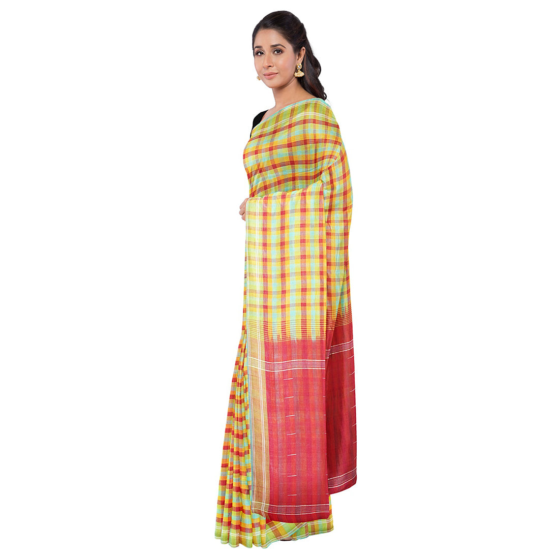 
                  
                    Gandhigram Khadi Muslin Sari in Multi colour Azo-free Dyes
                  
                